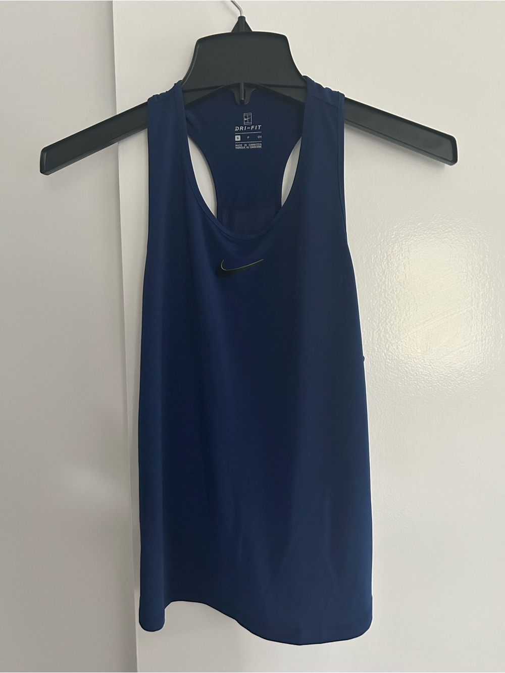 Nike Women's Dri-FIT Navy Racerback Tank size S small